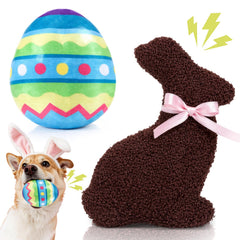 Teyva Daily Easter bunny toy squeaker for interactive play and fetch.