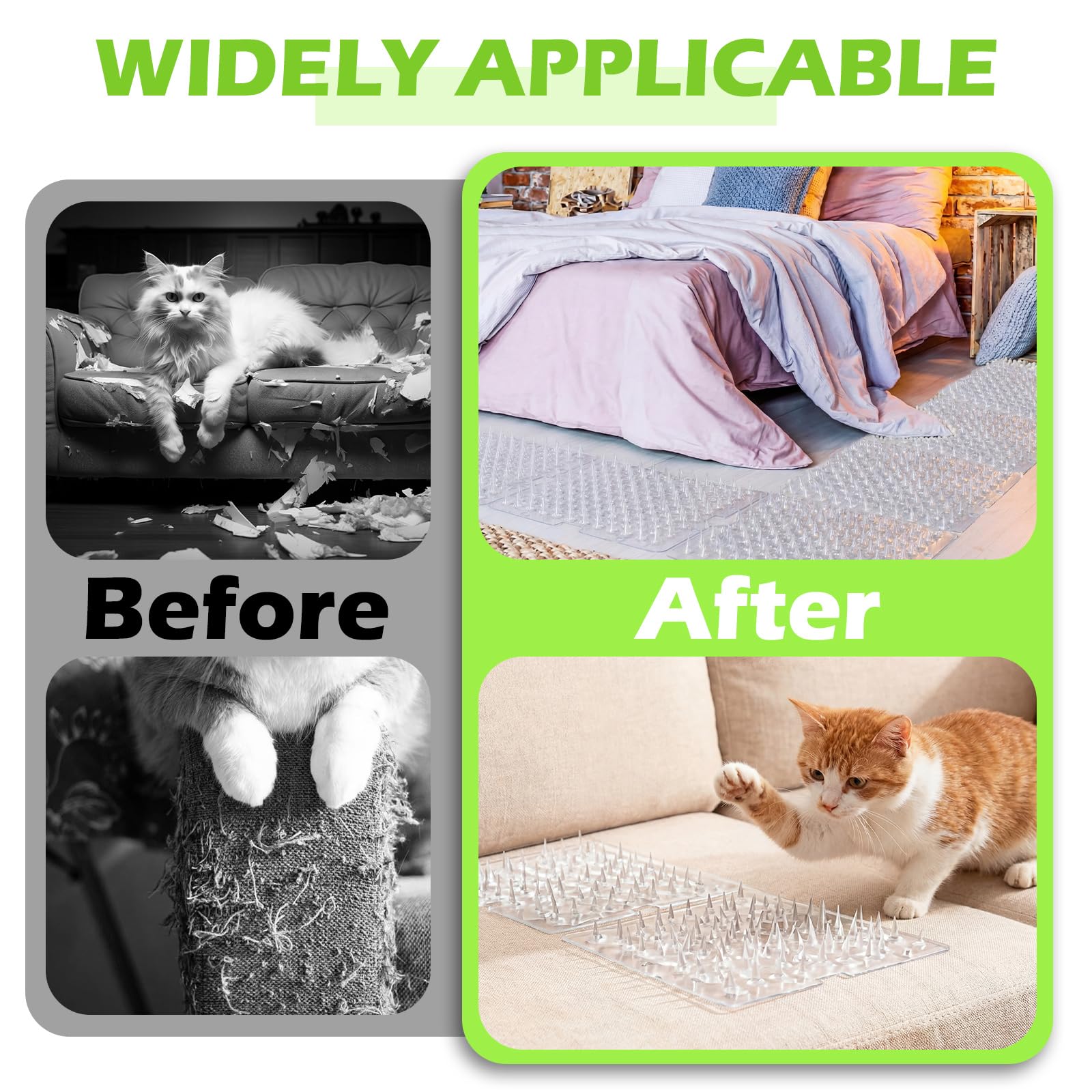 Teyva Daily safe non-pointed deterrent design protecting pets while deterring access