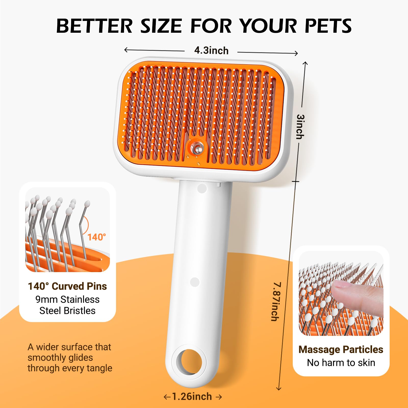 Tezkoles 3-in-1 Pet Steam Brush water window enables easy monitoring