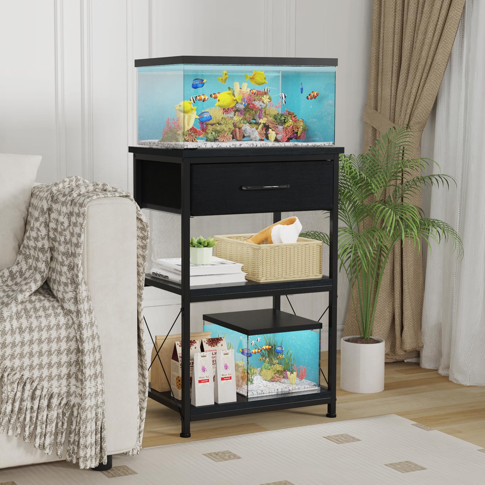 TFK stand adjustable feet ensure level placement on uneven floors.