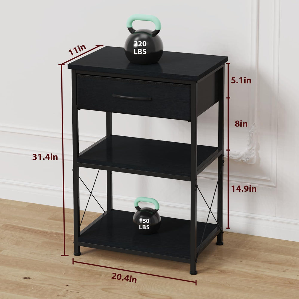 TFK stand black finish complements modern living spaces.