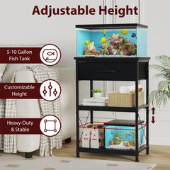TFK stand bottom shelf storage example for extra equipment.