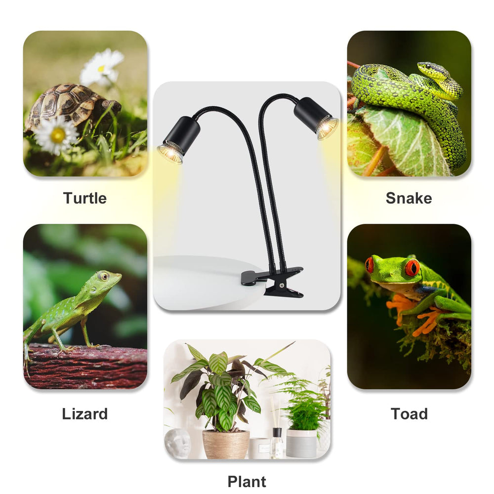 TFNN Reptile Heat Lamp wide irradiation covers larger terrariums.