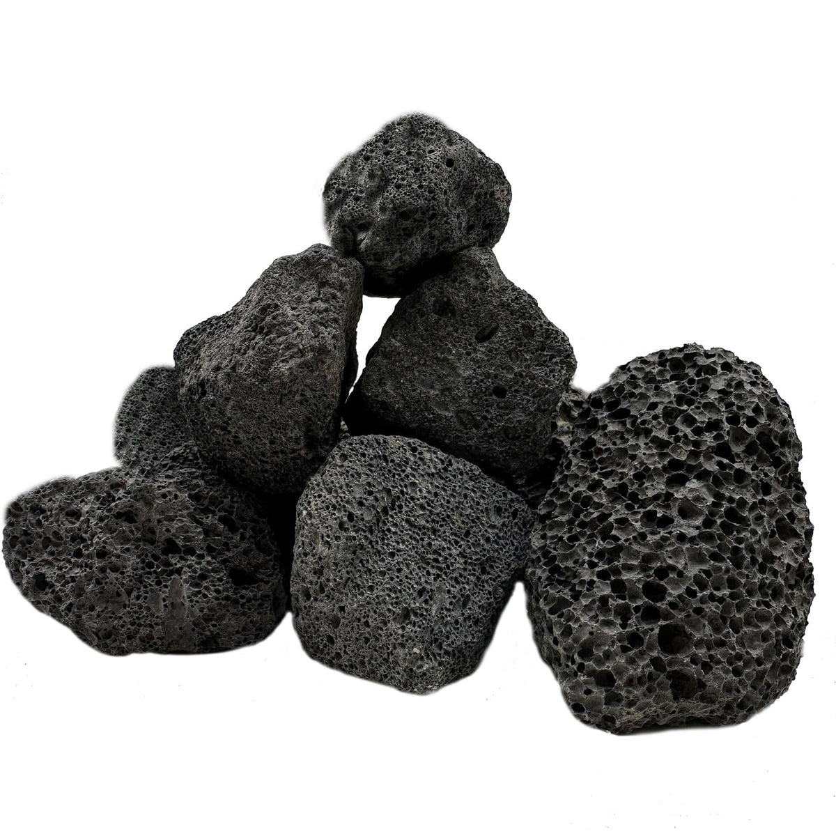 Tfwadmx aquarium lava rock stones pack enhances natural underwater scenery.