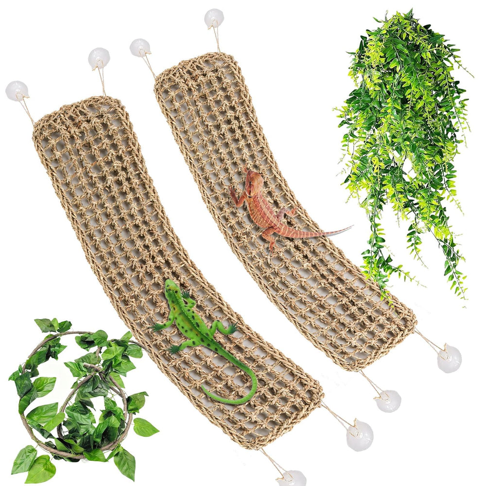 Tfwadmx bearded dragon hammock rectangle 30x7 inches for resting and climbing