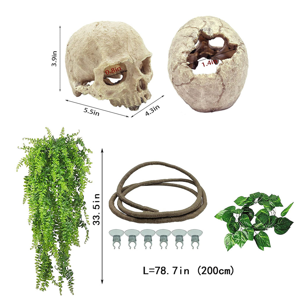 Tfwadmx bendable reptile vine with suction cups for secure attachment.