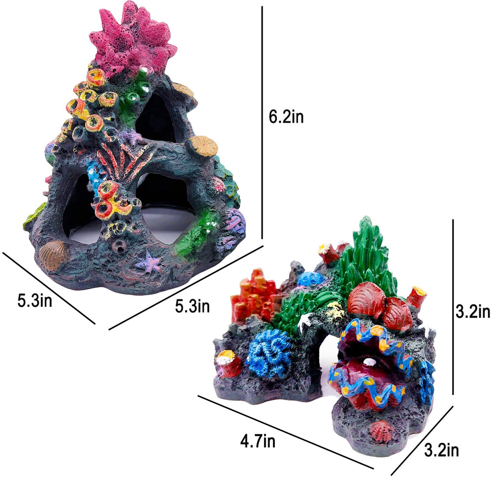 TFWADMX betta hideaway cave resin provides safe shelter for small fish.