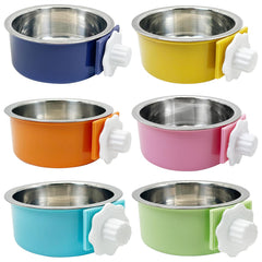 Tfwadmx crate dog bowl navy, easy-hang design for cages and small pets