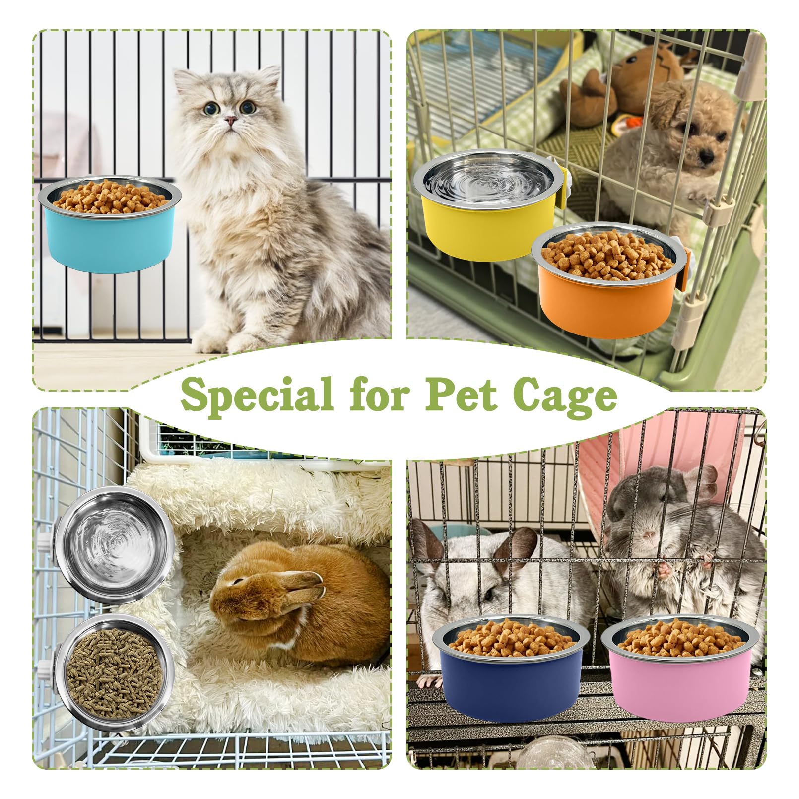 Tfwadmx crate dog bowl orange, tool-free cage mounting for quick setup