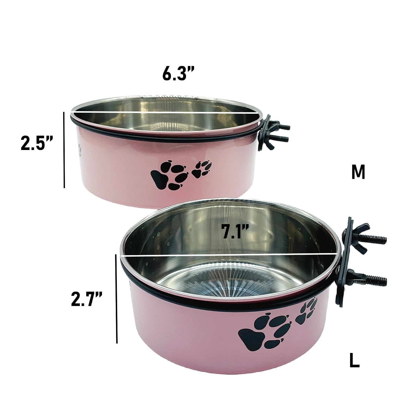 Tfwadmx pink bowls match stylish pet setups.