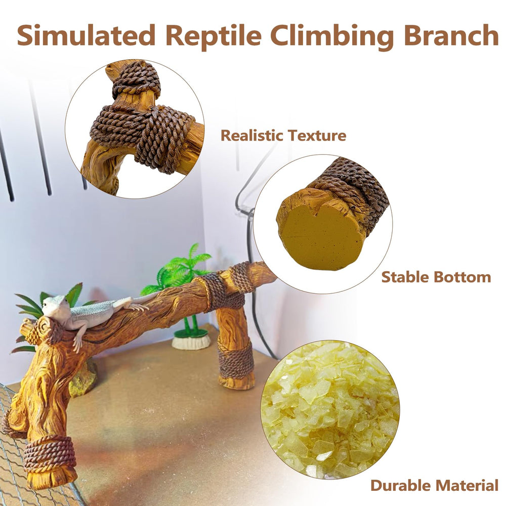 tfwadmx gecko climbing-branch: smooth resin finish, easy to clean