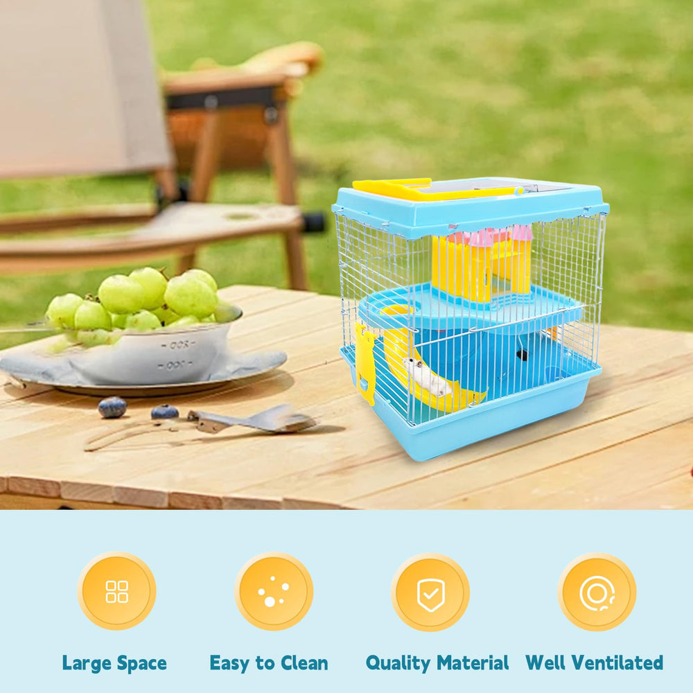 Tfwadmx hamster carrier includes food bowl for on-the-go snacks.