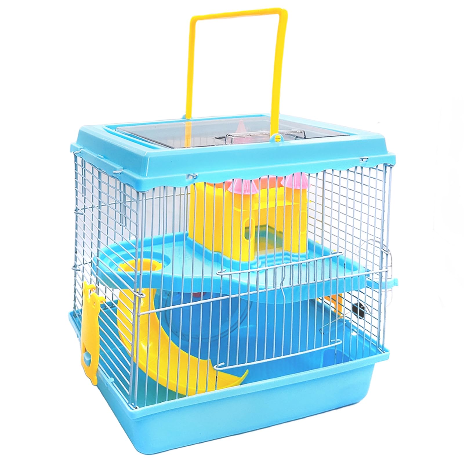 Tfwadmx hamster carrier front view, a compact travel cage for small pets.