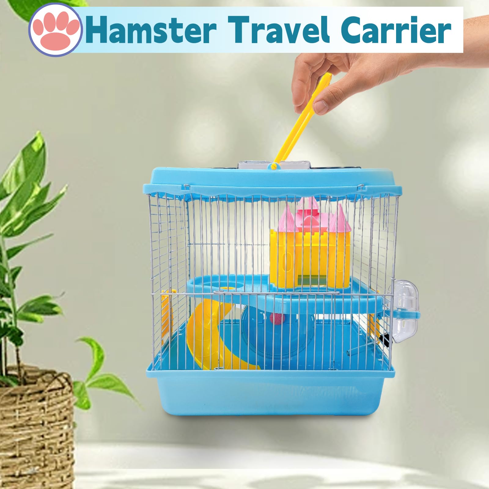 Tfwadmx hamster carrier observation-friendly design for safe viewing.