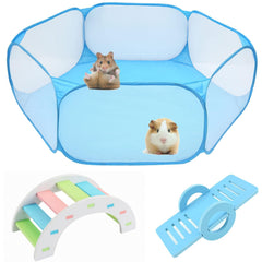 Tfwadmx hamster foldable playpen opened for quick indoor setup and safe indoor play.