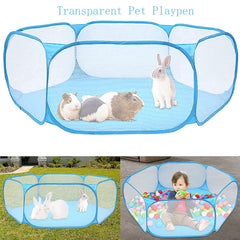 Tfwadmx hamster foldable playpen with translucent walls for clear supervision.