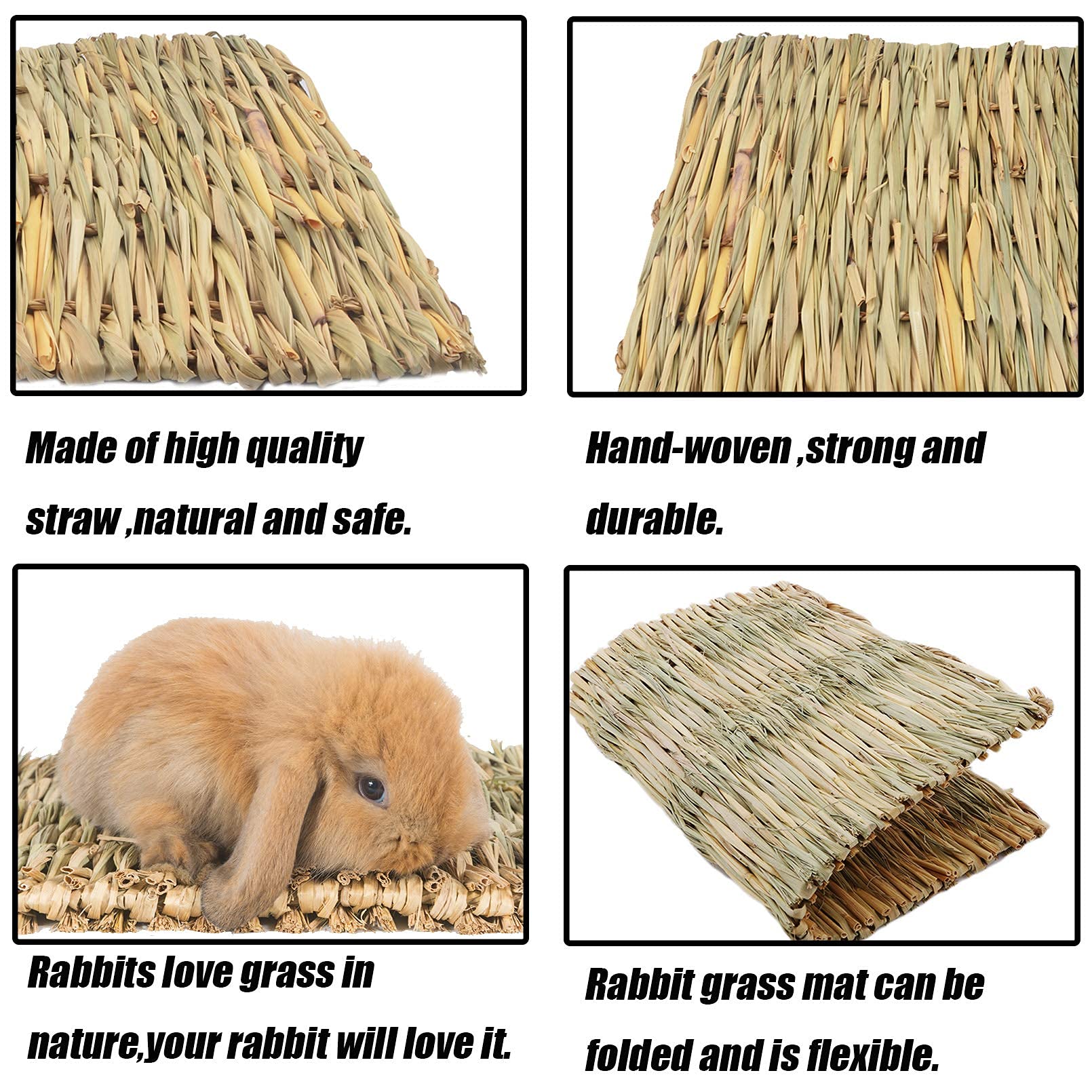 Tfwadmx natural seagrass mat durable surface for pets and cages