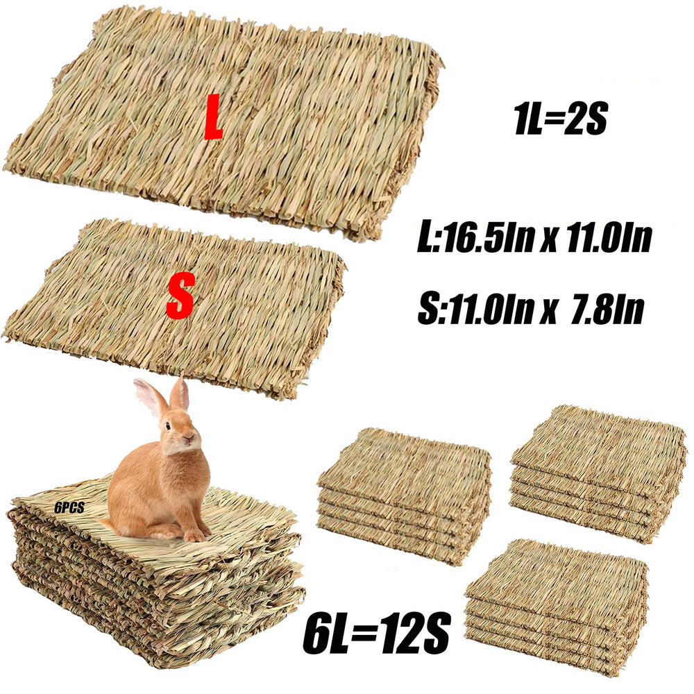 Tfwadmx rabbit grass mat chew toy promotes foraging and nibbling