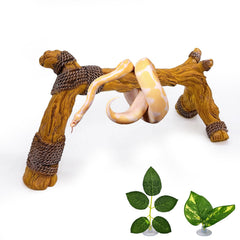 tfwadmx snake climbing branch: resin wood trunk provides sturdy, safe climbing surface