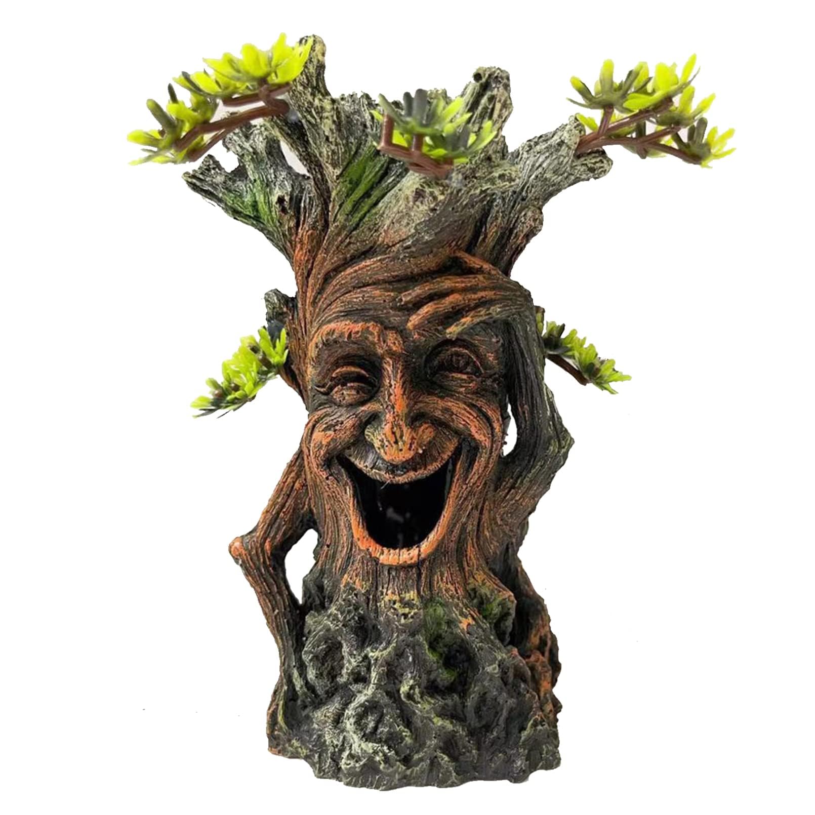 Tfwadmx tree trunk decoration enhances aquarium aesthetics and shelter.