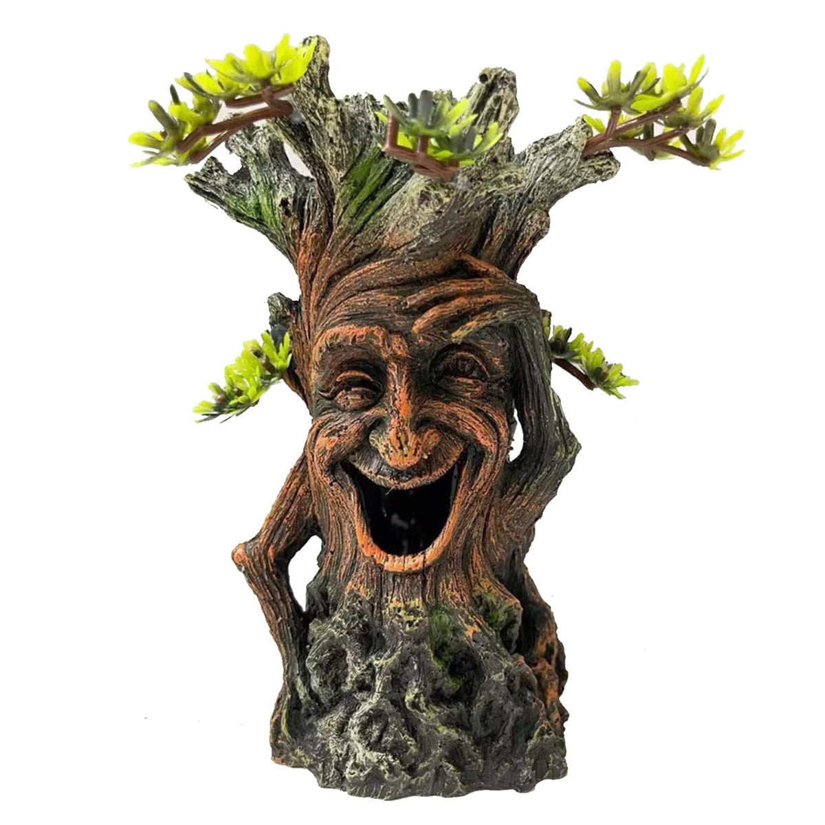 Tfwadmx tree trunk decoration enhances aquarium aesthetics and shelter.