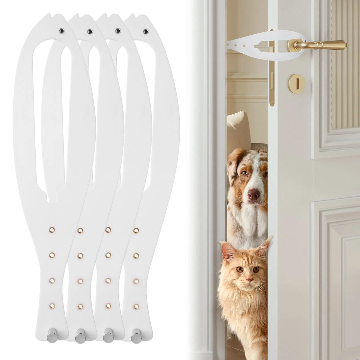 TGIOW cat door latch packaging shows easy-install hardware