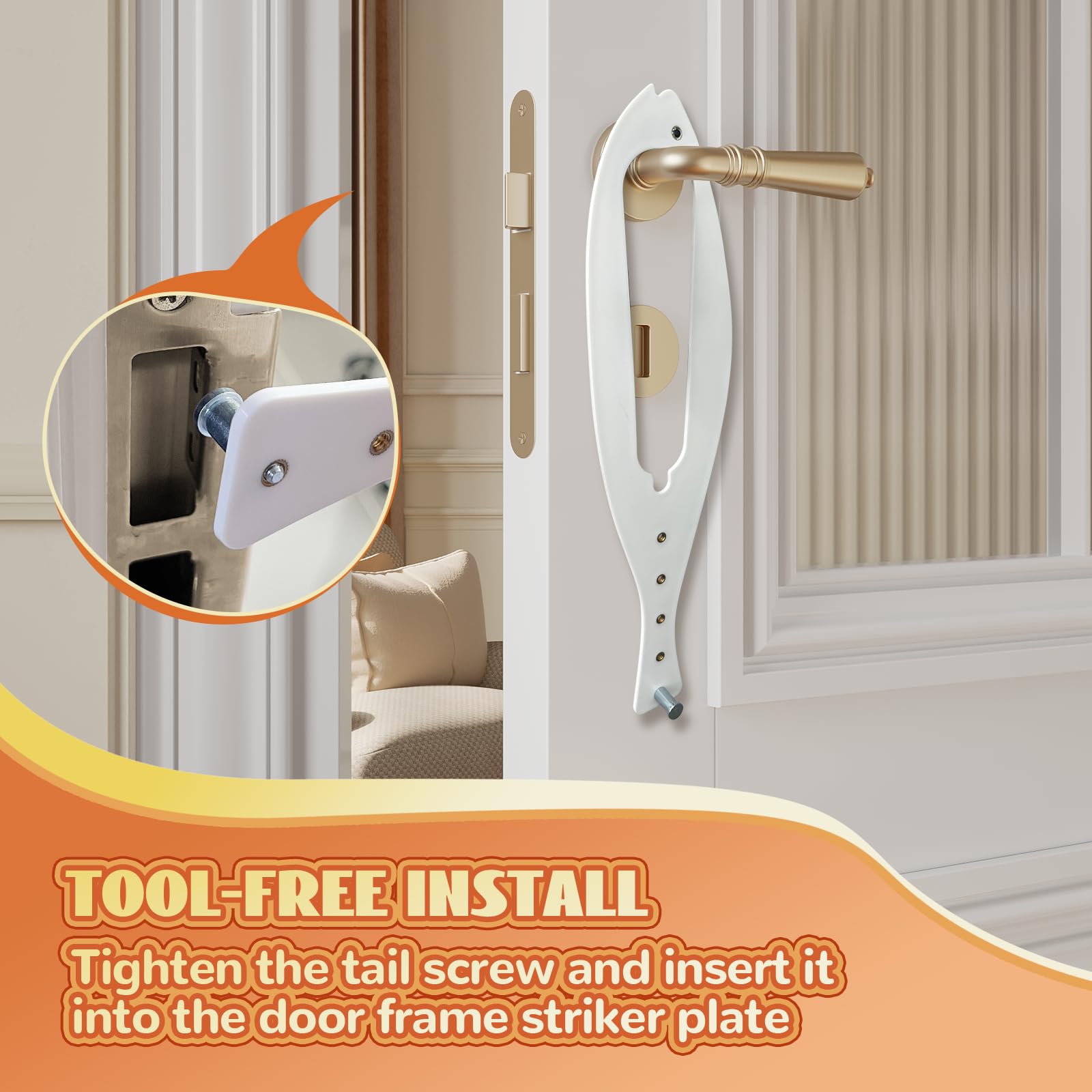 TGIOW cat door latch stainless steel and PE build for durability