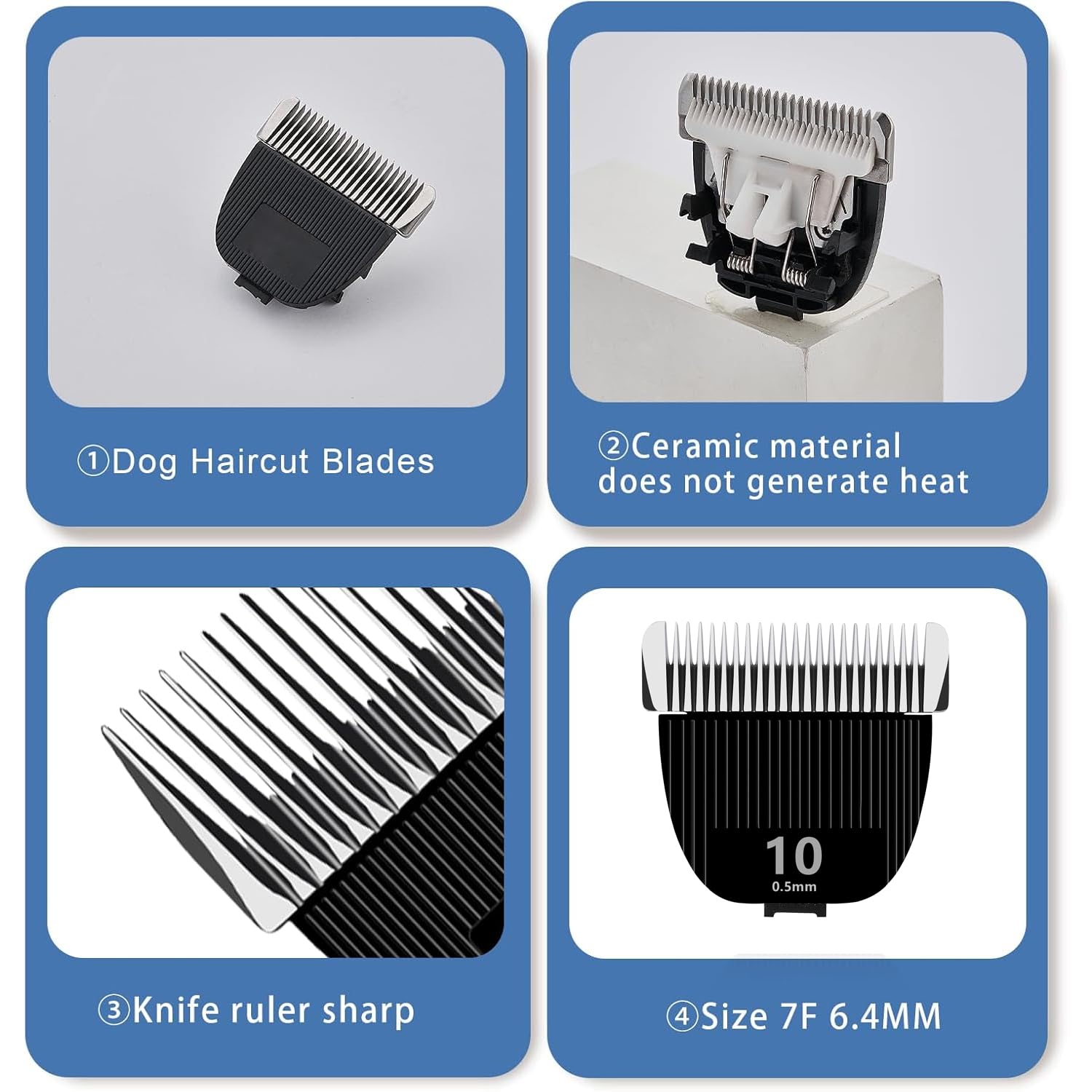 TGSBHIO NeBot P1 Pro replacement blade highlighting rust-resistant 440C comb blade.