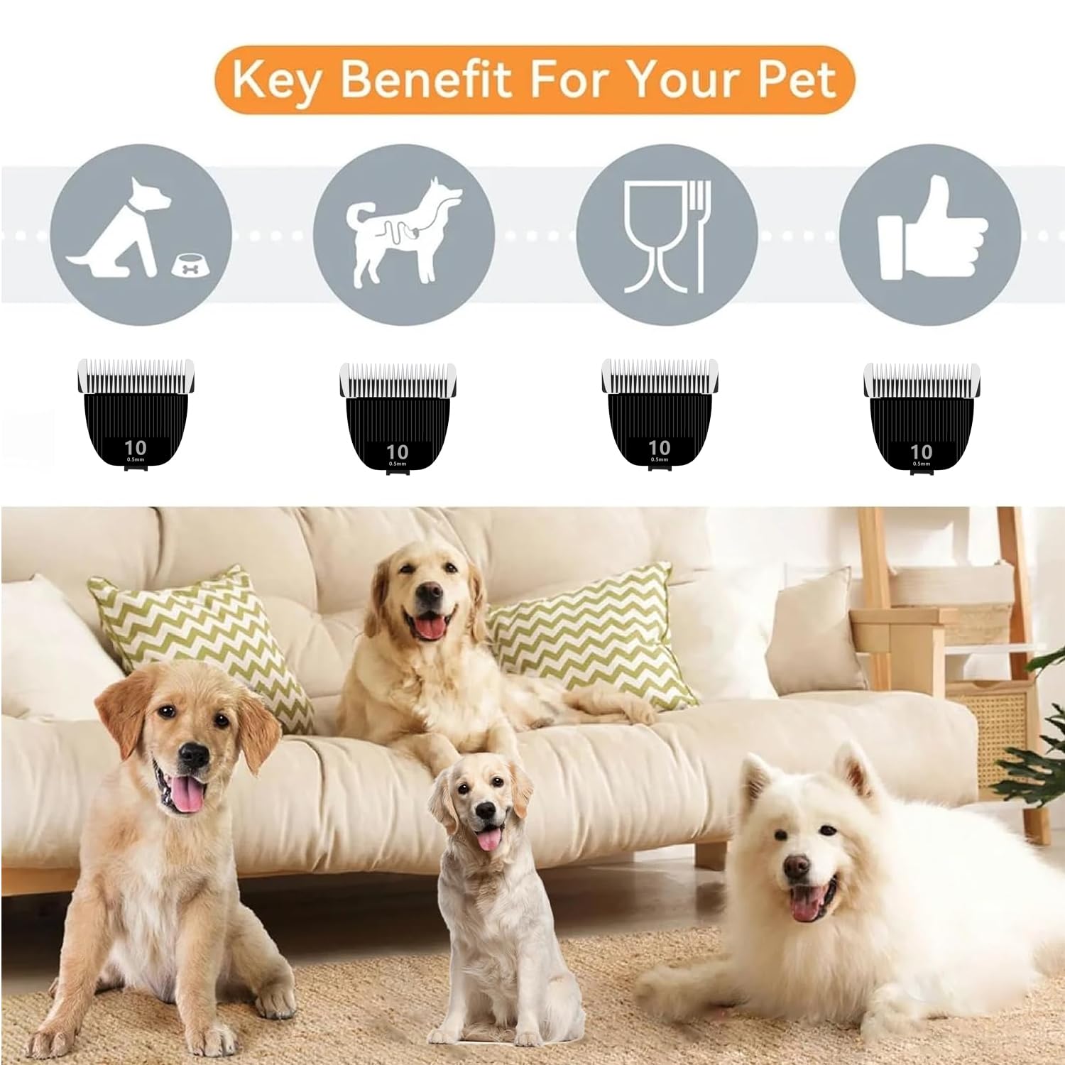TGSBHIO replacement blade compatible with pet grooming kits and vacuums for versatile use.