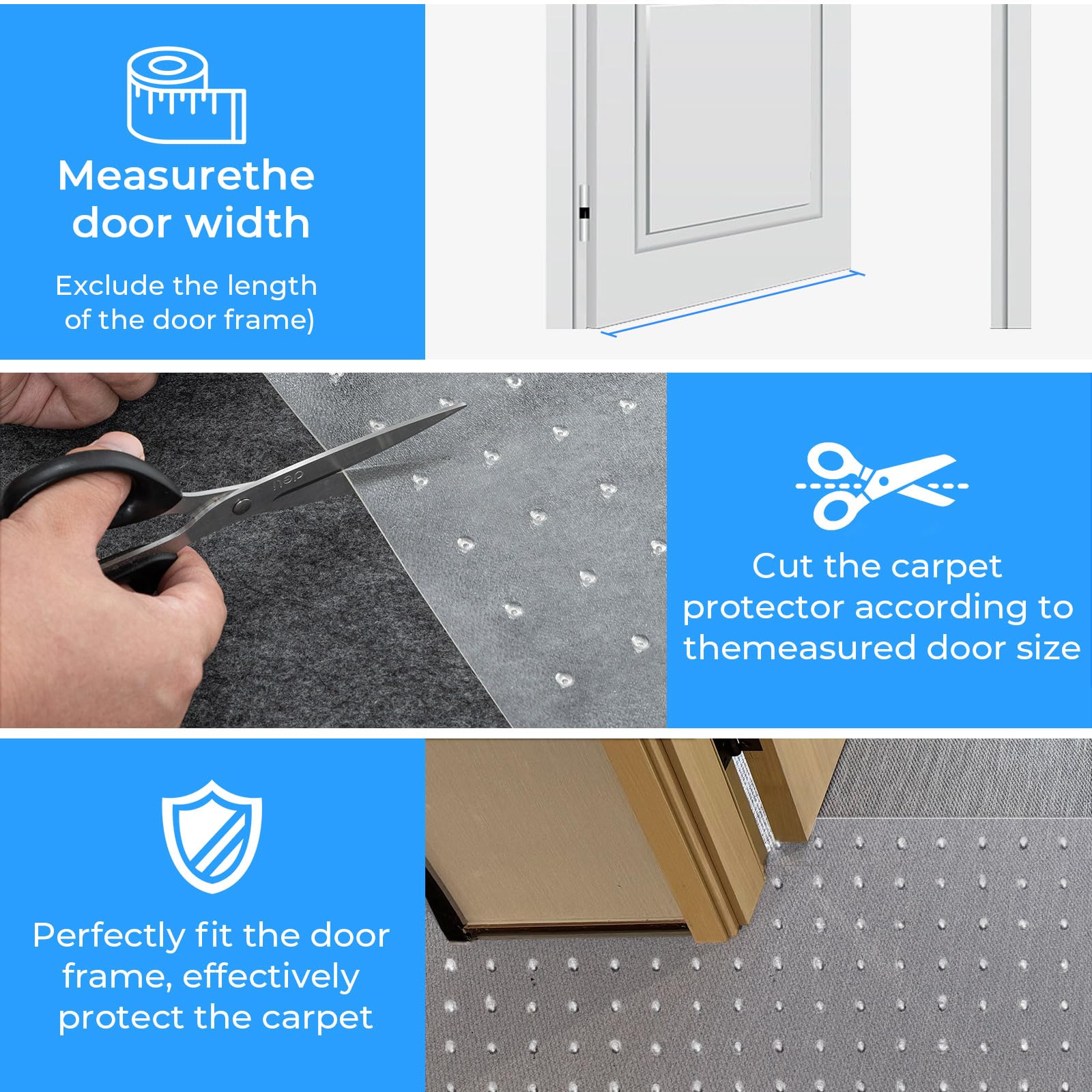 THAMIAO anti-scratch plastic mat clear and easy to wipe clean
