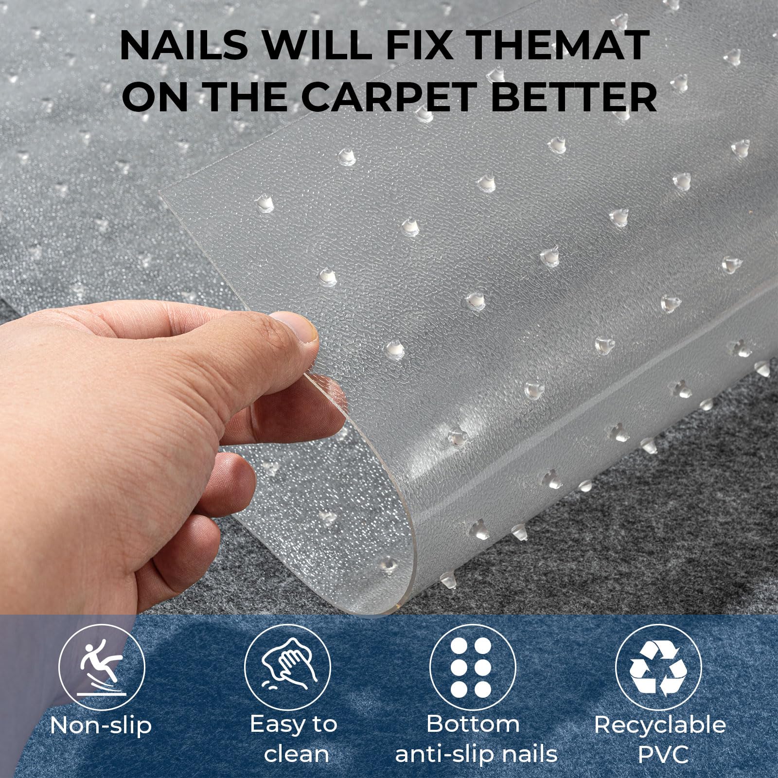 THAMIAO floor protection for pets clear option for high-traffic areas