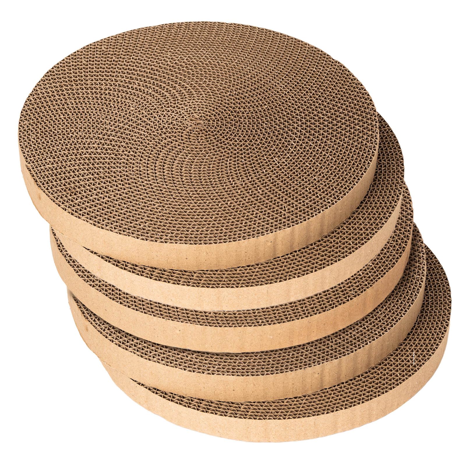 THAMIAO round-scratcher-refill designed for a 10-inch diameter, durable indoor cat use.