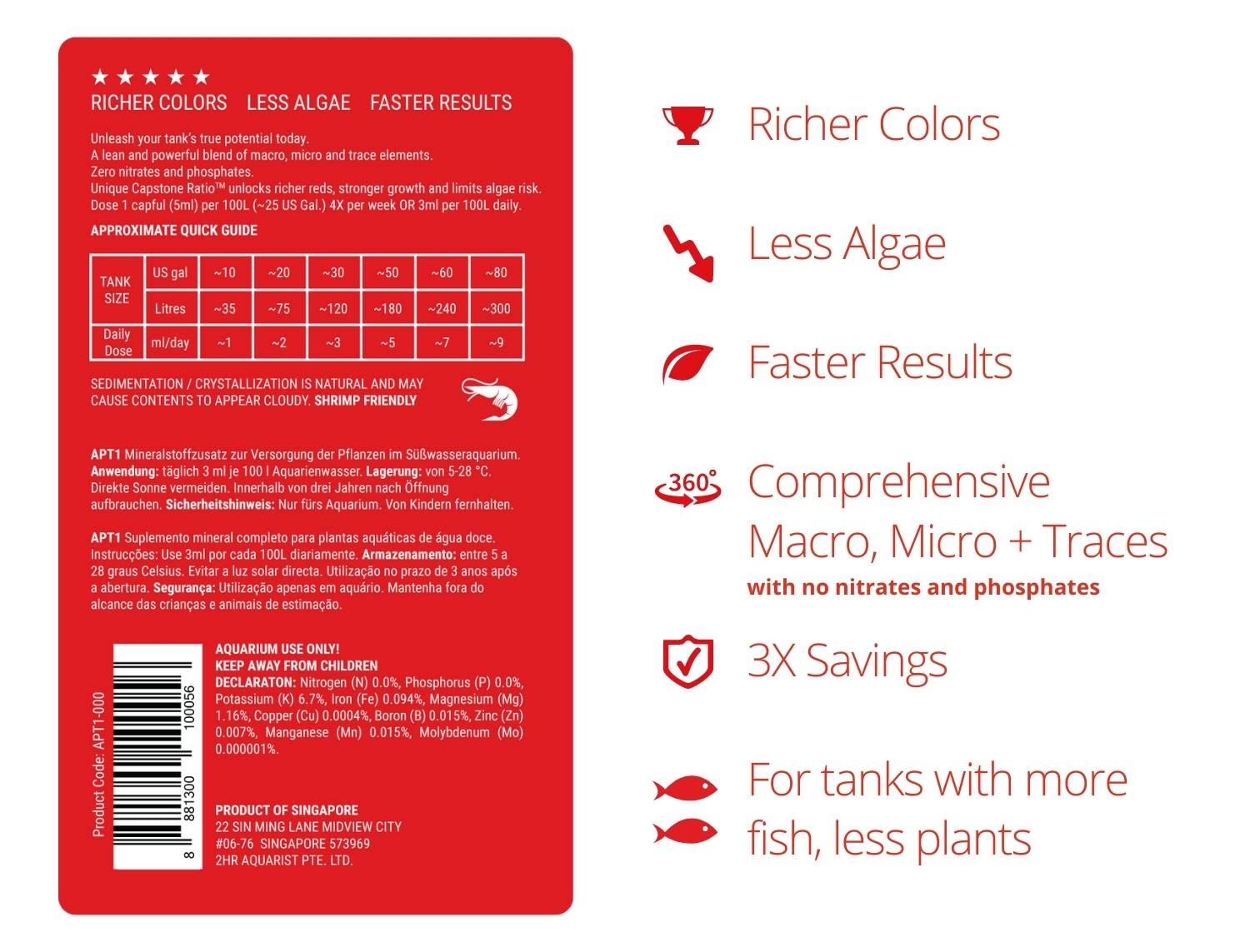 2HR Aquarist APT 1 dropper demonstrates easy dosing for vibrant plant growth.