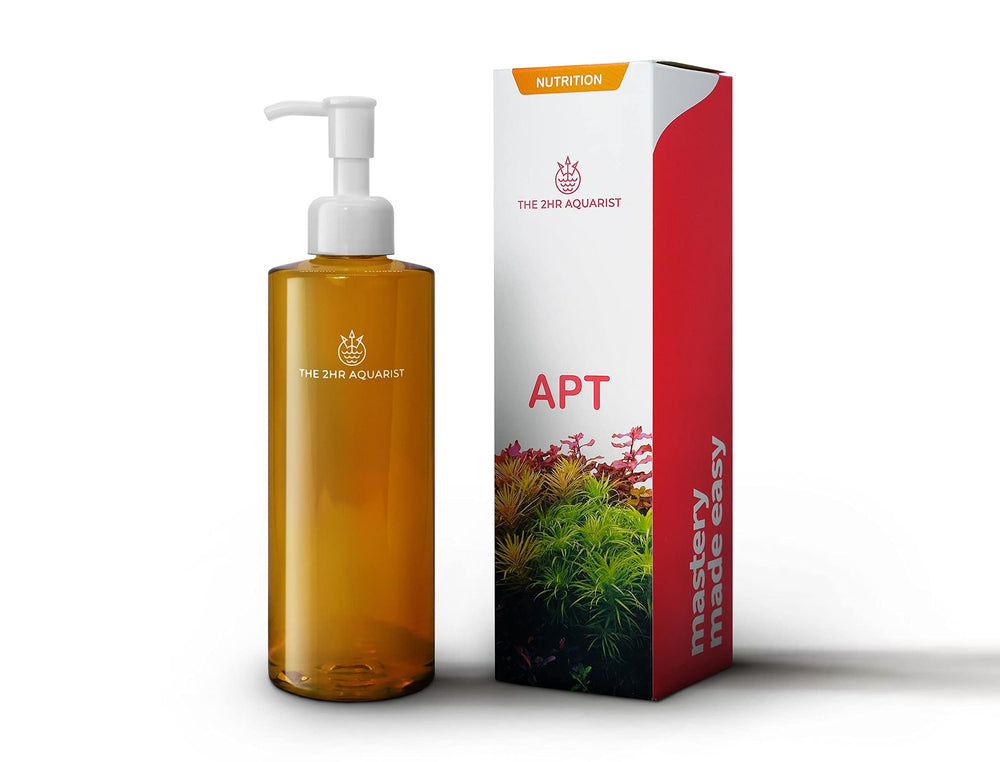 The 2HR Aquarist APT3 bottle labeled for complete plant nutrition.