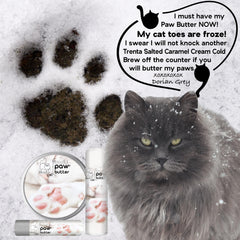 USA handcrafted The Blissful Cat Paw Butter jar on shelf