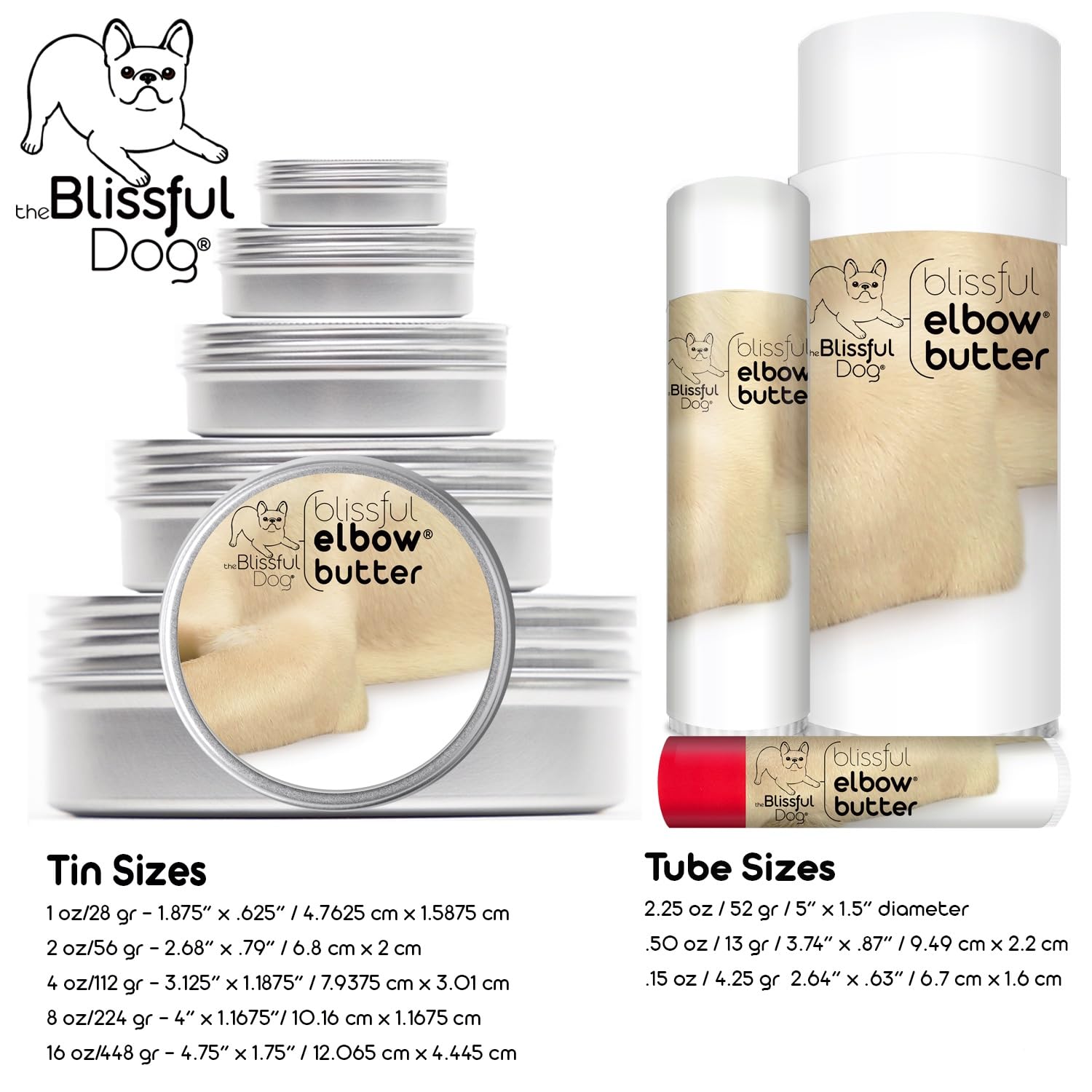 The Blissful Dog Elbow Butter handcrafted in the USA