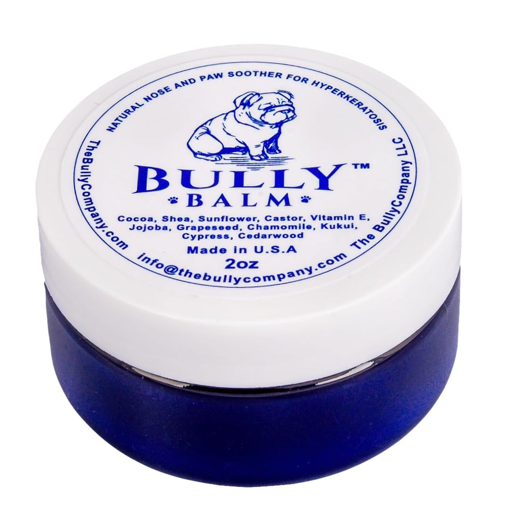 The Bully Company bully balm jar for dogs' noses and paws.