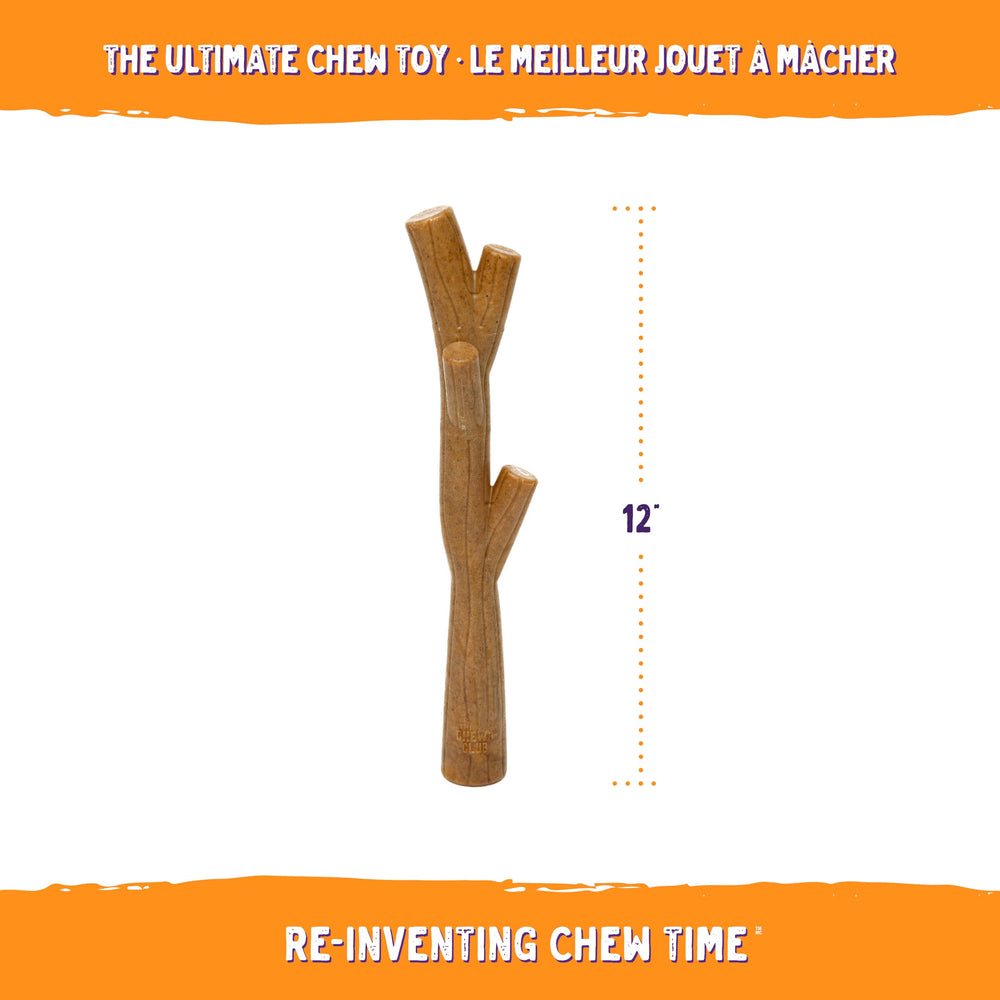 The Chew Club Bamboo Chew Toy close-up shows bamboo texture and safety.