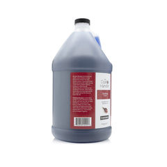 Label close-up showing professional-grade shampoo for salon-quality coat brightening.