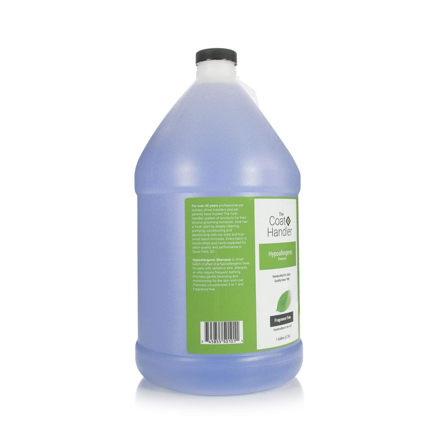 The Coat Handler hypoallergenic shampoo dilution cap facilitates easy dilution.
