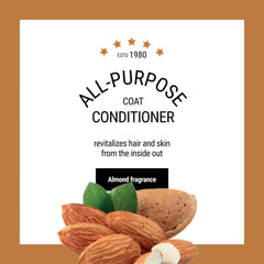 The Coat Handler moisturizing coat closeup emphasizes nourished skin and soft fur.