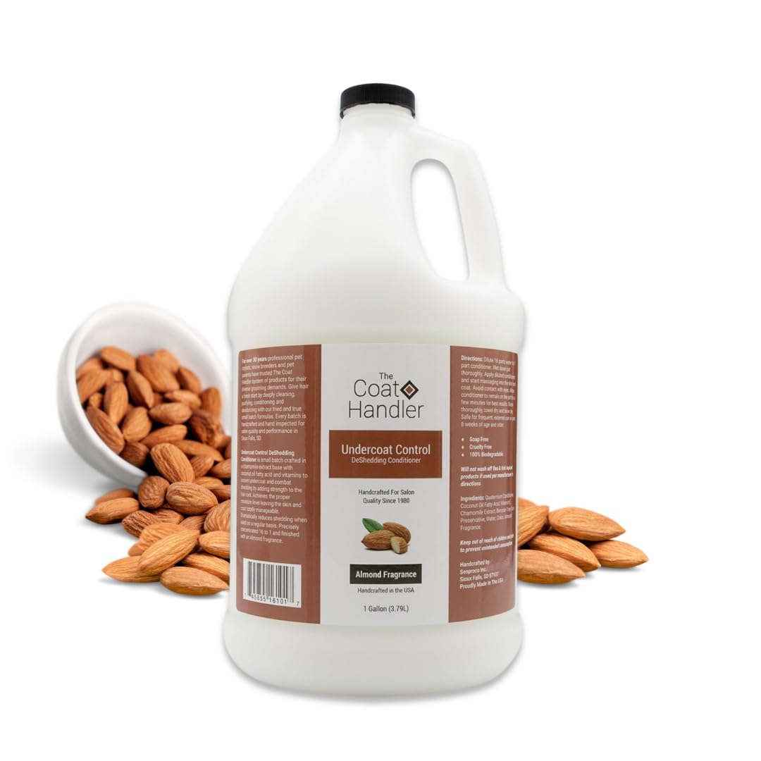 The Coat Handler Undercoat Control bottle for easy 16:1 dilution and grooming.
