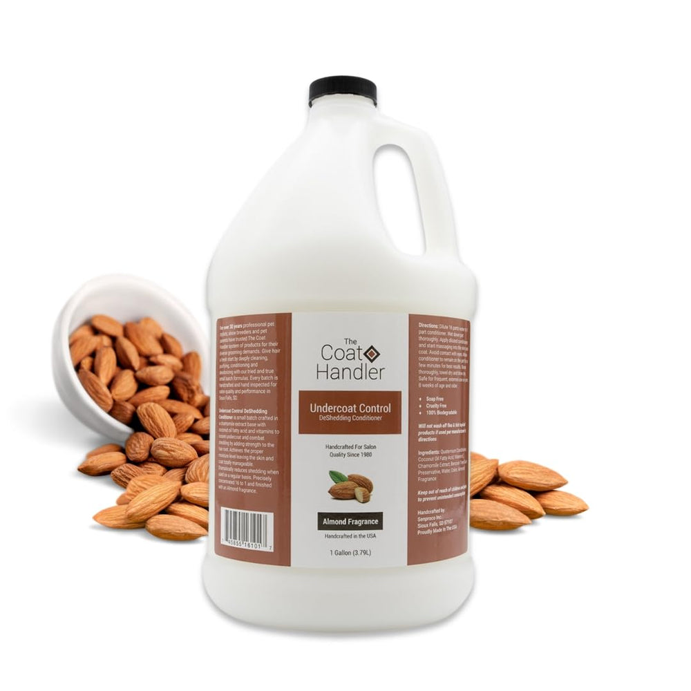 The Coat Handler Undercoat Control bottle for easy 16:1 dilution and grooming.