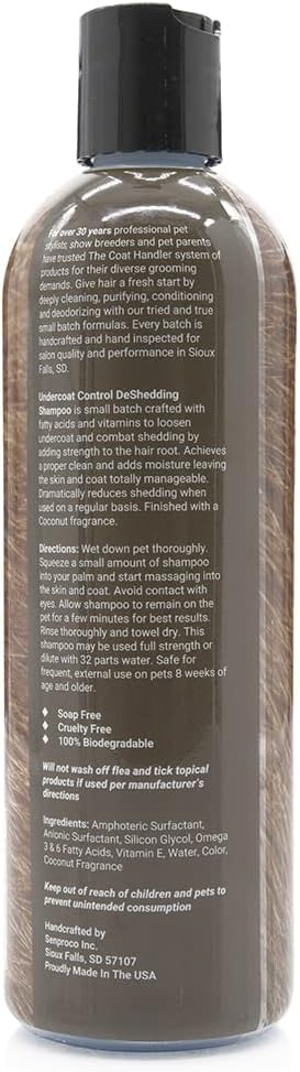 Close-up of lather shows rich cleansing for undercoat management.