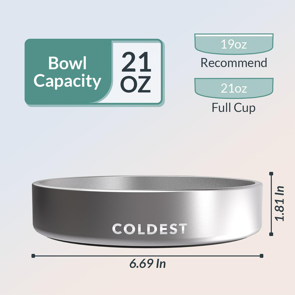 The Coldest Water anti-slip base prevents spills during meals.