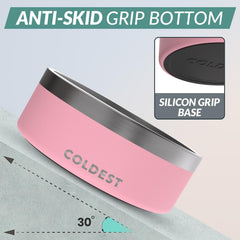 The Coldest Water anti-slip base keeps bowls steady during meals.