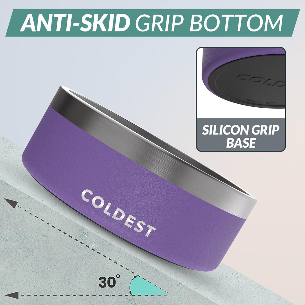 The Coldest Water dog bowl showing anti-slip base for secure feeding