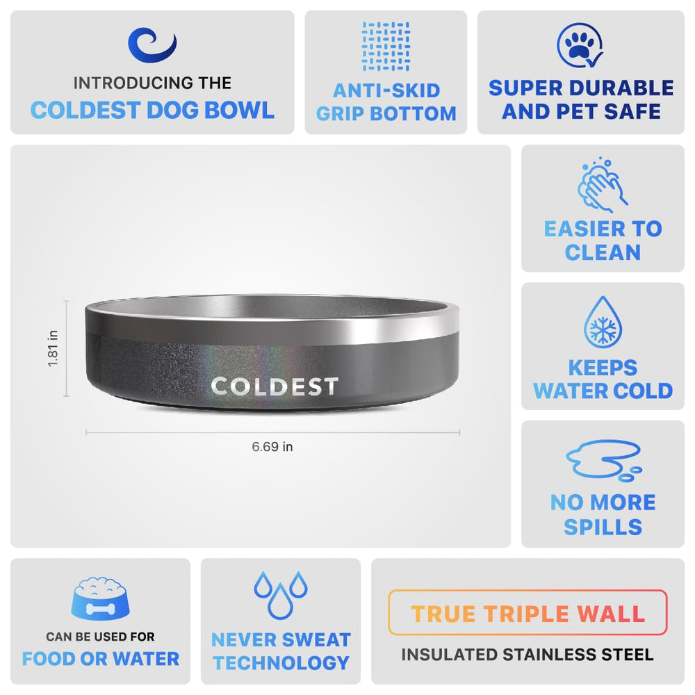 The Coldest Water dishwasher-safe bowl interior close-up for easy cleaning