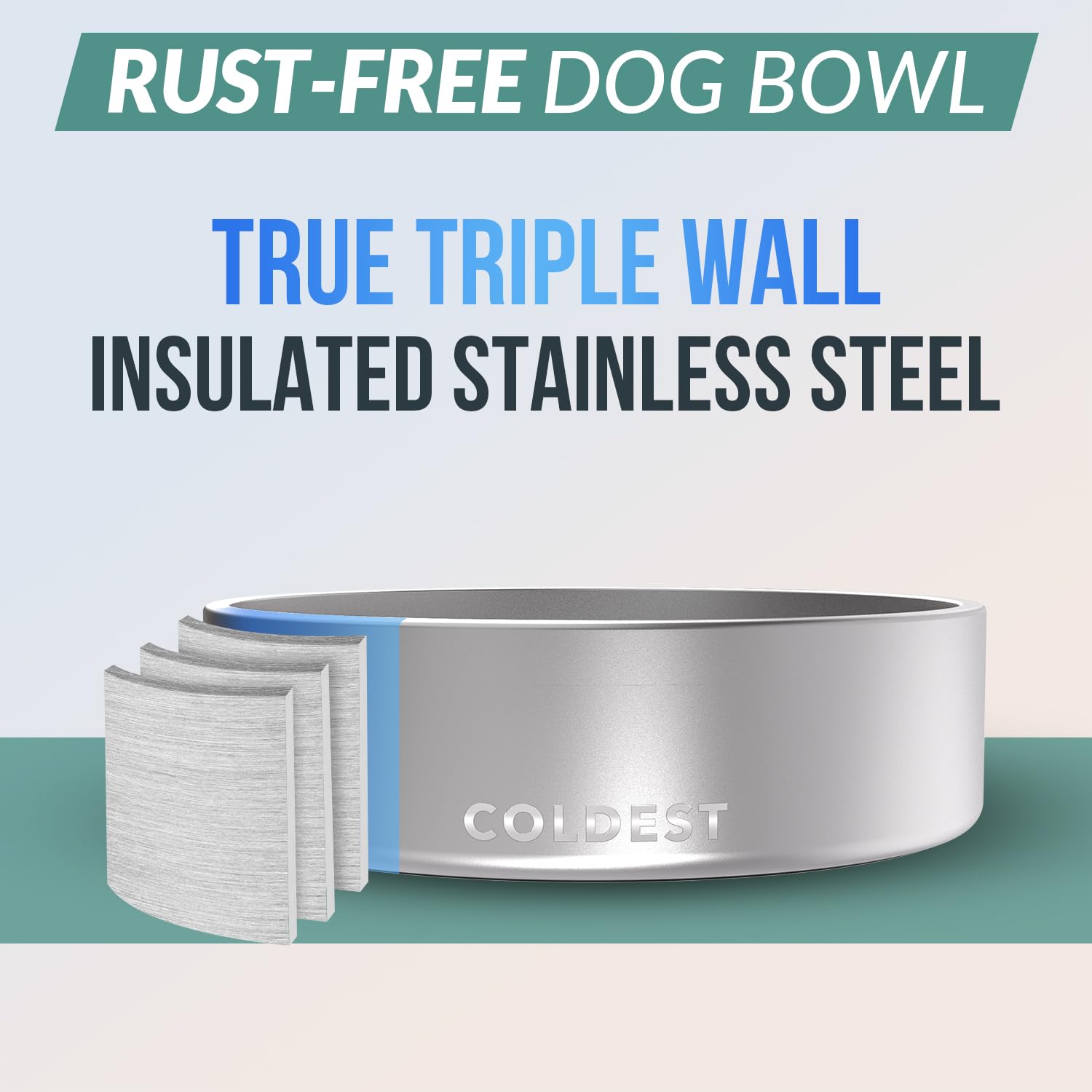 The Colddest Water bowl has a 42-ounce capacity for extended hydration.
