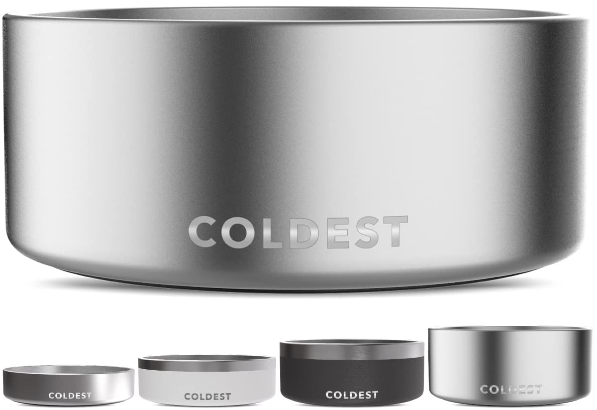The Coldest Water dog bowl in anti rust steel for lasting durability.